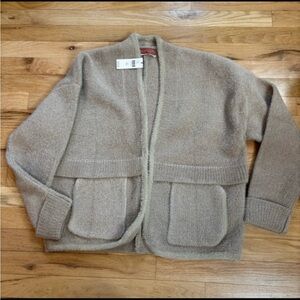 Anthropologie Pilcro Cozy Neutral With a Subtle Sparkle Pocket Cardigan Sweater